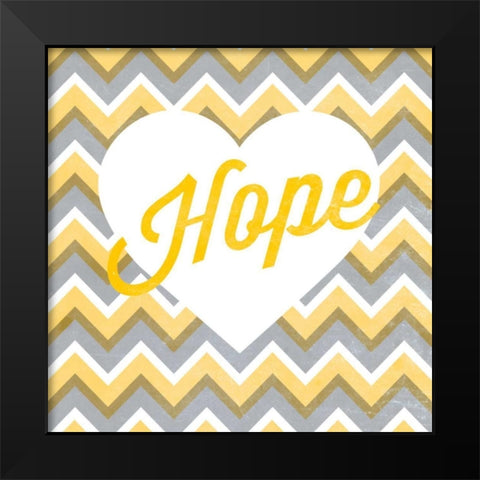 Heart Of I Black Modern Wood Framed Art Print by SD Graphics Studio