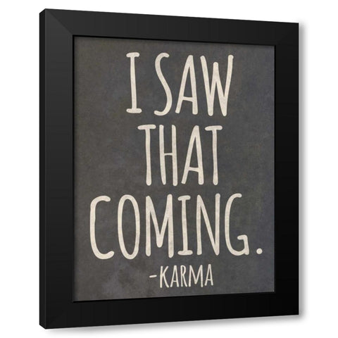 Karma II Black Modern Wood Framed Art Print by SD Graphics Studio