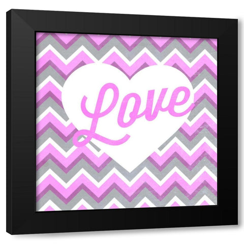 Heart Of II Black Modern Wood Framed Art Print by SD Graphics Studio
