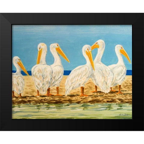 Coastal Flock II Black Modern Wood Framed Art Print by Baliko, Linda