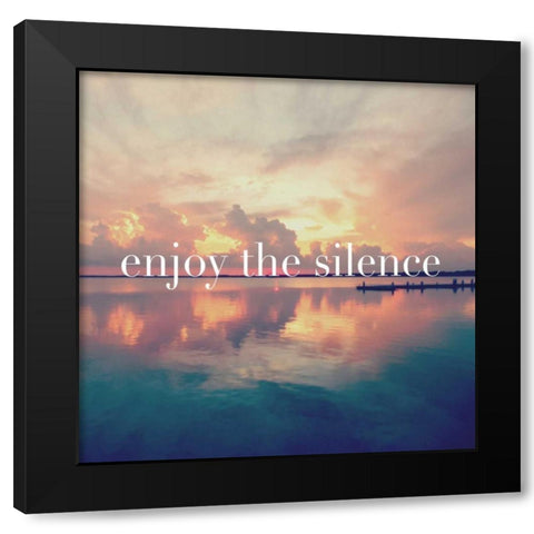 Enjoy the Silence Border Black Modern Wood Framed Art Print with Double Matting by Nawrocke, Bruce