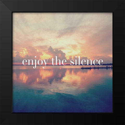 Enjoy the Silence Border Black Modern Wood Framed Art Print by Nawrocke, Bruce