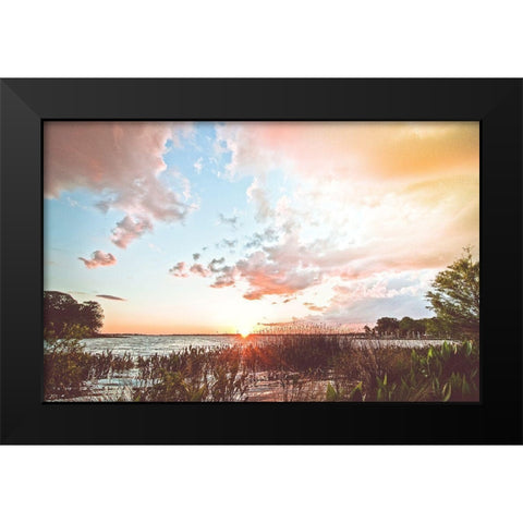 Sunset Black Modern Wood Framed Art Print by Nawrocke, Bruce