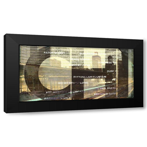 Chicago Train Station Black Modern Wood Framed Art Print with Double Matting by Peck, Gail