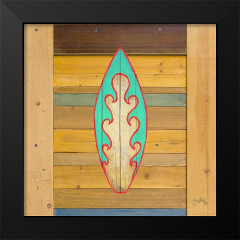Havana Surfboard I Black Modern Wood Framed Art Print by Medley, Elizabeth