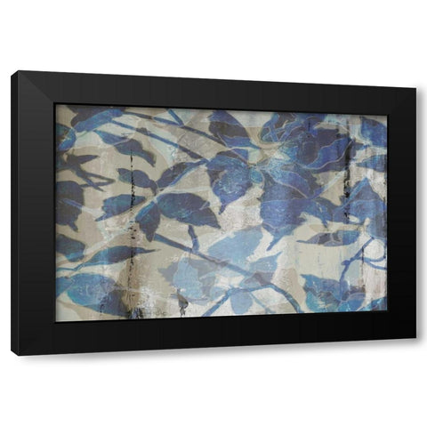 Indigo Shadows Black Modern Wood Framed Art Print with Double Matting by Pinto, Patricia