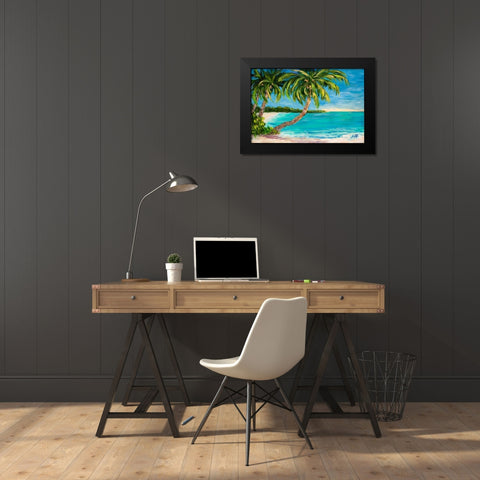 Palm Cove Black Modern Wood Framed Art Print by DeRice, Julie