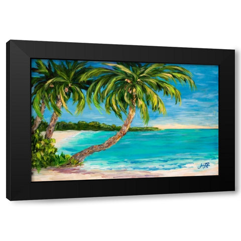 Palm Cove Black Modern Wood Framed Art Print by DeRice, Julie