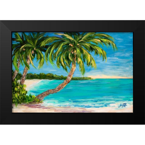 Palm Cove Black Modern Wood Framed Art Print by DeRice, Julie