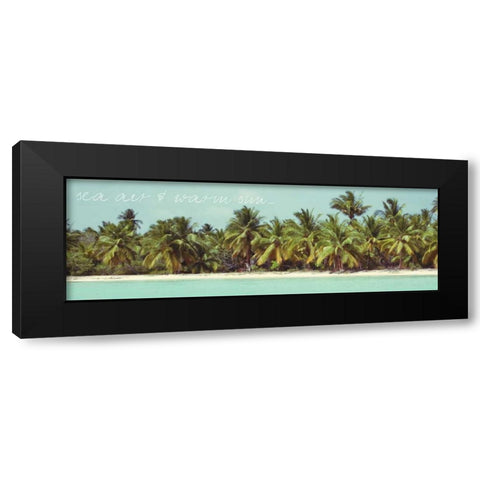 Palms Galore I Black Modern Wood Framed Art Print with Double Matting by Acosta
