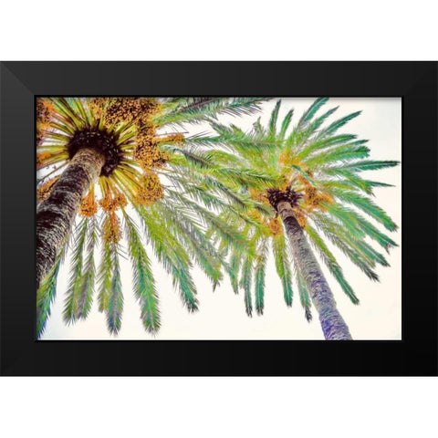 Chic Palms II Black Modern Wood Framed Art Print by Acosta