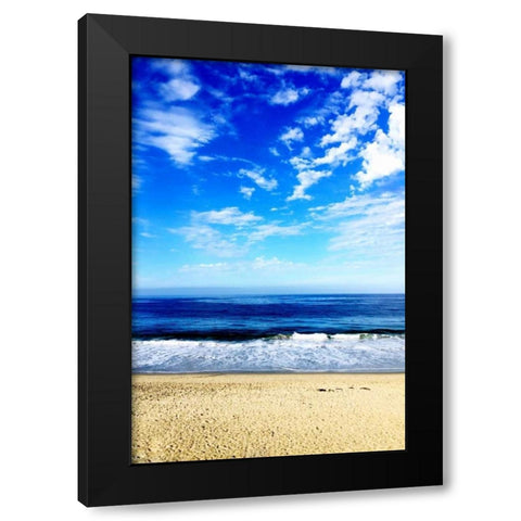 The Ocean Is Blue Black Modern Wood Framed Art Print with Double Matting by Acosta