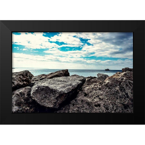 Spanish Coast I Black Modern Wood Framed Art Print by Acosta