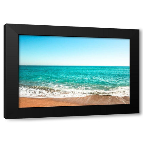 Reminiscing At The Beach Black Modern Wood Framed Art Print with Double Matting by Acosta