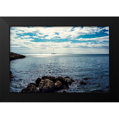 Spanish Coast II Black Modern Wood Framed Art Print by Acosta