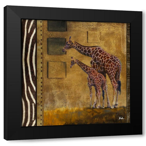 Journey I Black Modern Wood Framed Art Print by Pinto, Patricia