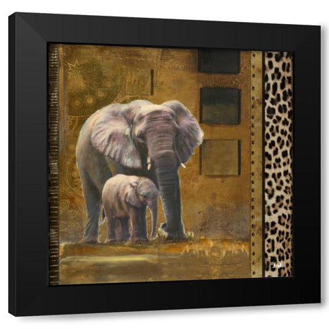 Journey II Black Modern Wood Framed Art Print with Double Matting by Pinto, Patricia