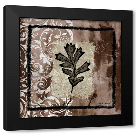 Leaf Imprint I Black Modern Wood Framed Art Print by Marcon, Michael