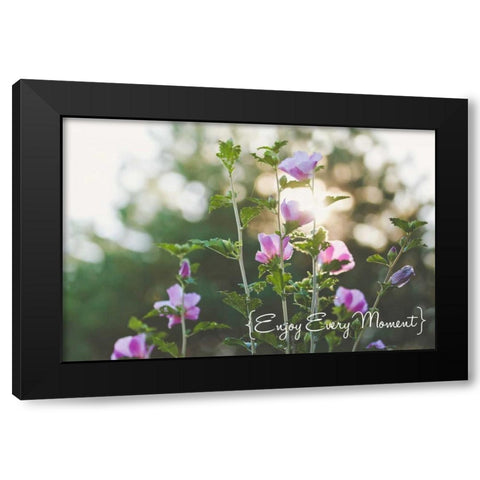 Enjoy Every Moment Black Modern Wood Framed Art Print with Double Matting by Poynter, Kelly
