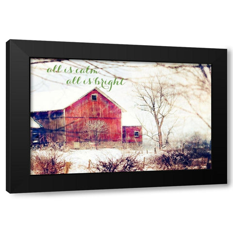 Calm and Bright Barn Black Modern Wood Framed Art Print by Poynter, Kelly