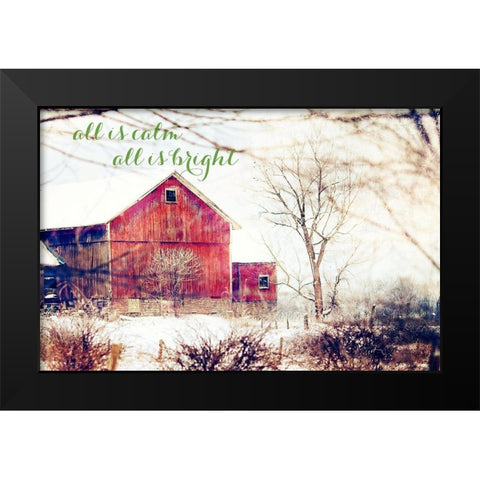 Calm and Bright Barn Black Modern Wood Framed Art Print by Poynter, Kelly