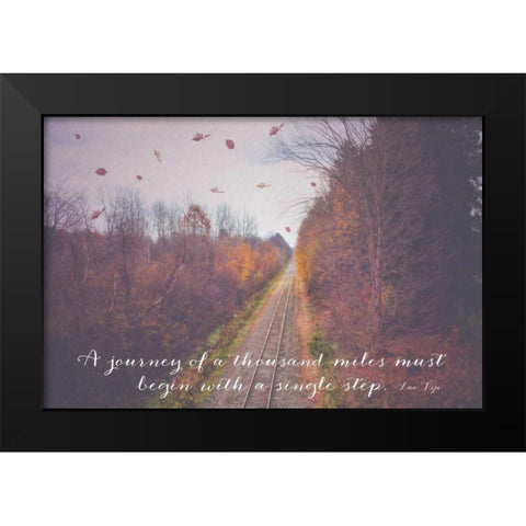 A Thousand Miles Black Modern Wood Framed Art Print by Poynter, Kelly