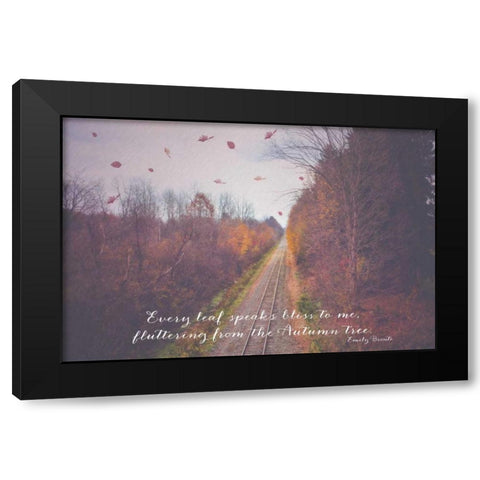 Fluttering Autumn Trees Black Modern Wood Framed Art Print with Double Matting by Poynter, Kelly
