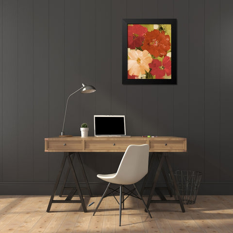 Wednesdays Garden Black Modern Wood Framed Art Print by Loreth, Lanie