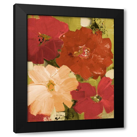 Wednesdays Garden Black Modern Wood Framed Art Print by Loreth, Lanie