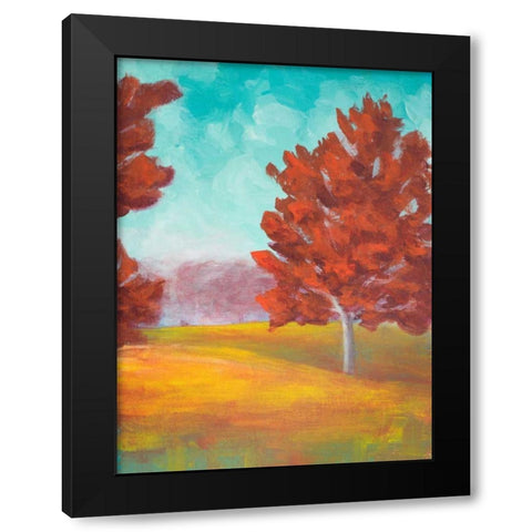 Yellow Pasture Black Modern Wood Framed Art Print by Johnson, Walt