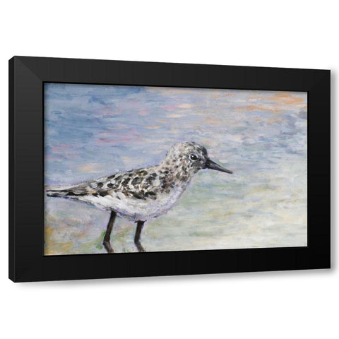 Sandpiper I Black Modern Wood Framed Art Print by Johnson, Walt