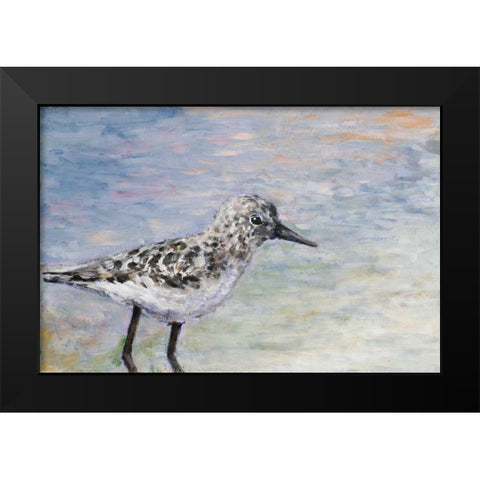 Sandpiper I Black Modern Wood Framed Art Print by Johnson, Walt