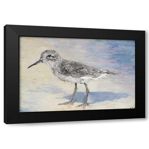Sandpiper II Black Modern Wood Framed Art Print by Johnson, Walt