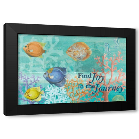 Coral Reef Life Quote III Black Modern Wood Framed Art Print with Double Matting by Pinto, Patricia