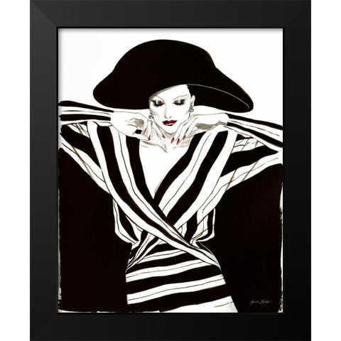 Fashion Women III Black Modern Wood Framed Art Print by Baliko, Linda