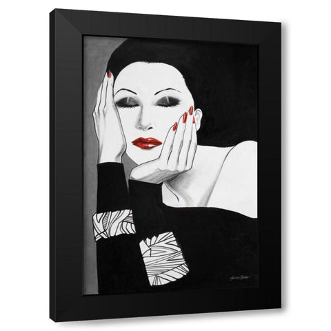 Fashion Women I Black Modern Wood Framed Art Print by Baliko, Linda