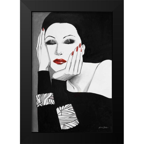 Fashion Women I Black Modern Wood Framed Art Print by Baliko, Linda