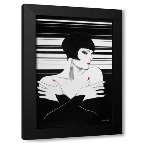 Fashion Women II Black Modern Wood Framed Art Print with Double Matting by Baliko, Linda