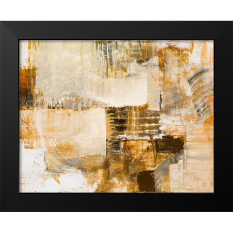 Warm Mystic Neutral Black Modern Wood Framed Art Print by Loreth, Lanie