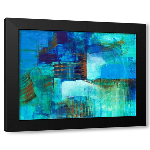 Mystic Bleu Black Modern Wood Framed Art Print with Double Matting by Loreth, Lanie