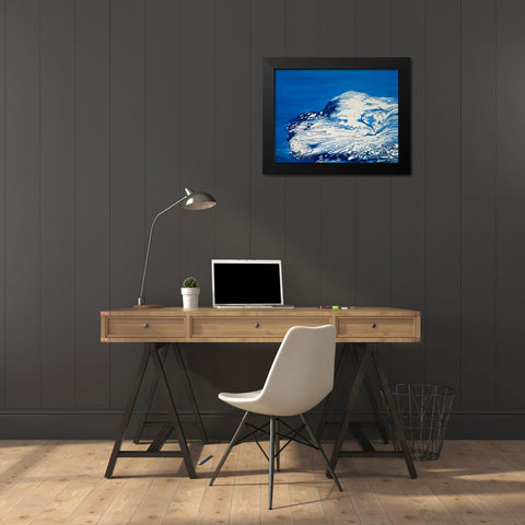 Ice Black Modern Wood Framed Art Print by Mercado, M.