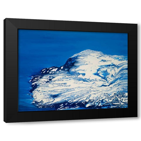 Ice Black Modern Wood Framed Art Print with Double Matting by Mercado, M.