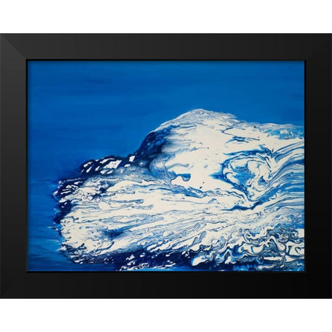 Ice Black Modern Wood Framed Art Print by Mercado, M.