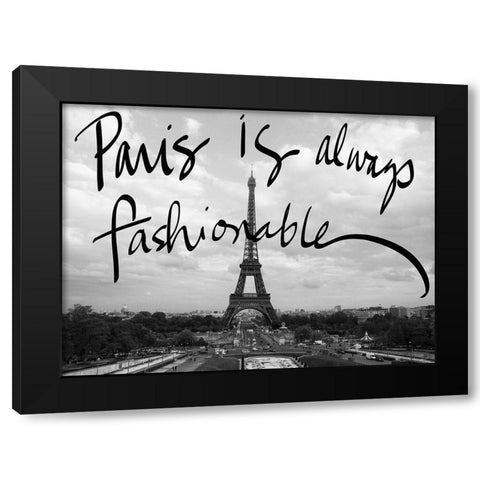 Fashionable Paris Black Modern Wood Framed Art Print by Navas, Emily