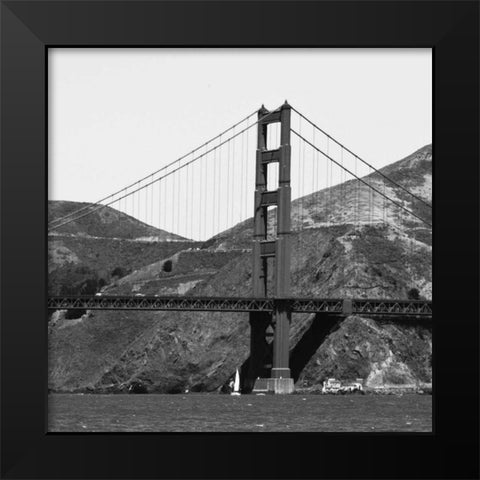 Golden Gate BW Black Modern Wood Framed Art Print by Navas, Emily