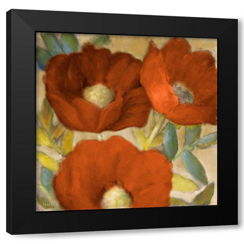 Spring Arrival Spice Black Modern Wood Framed Art Print by Loreth, Lanie
