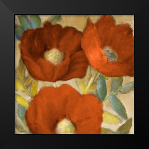 Spring Arrival Spice Black Modern Wood Framed Art Print by Loreth, Lanie