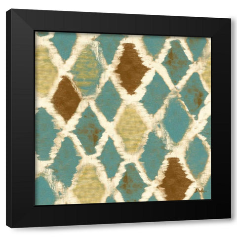 Teal Thatch II (Rotated) Black Modern Wood Framed Art Print by Pinto, Patricia
