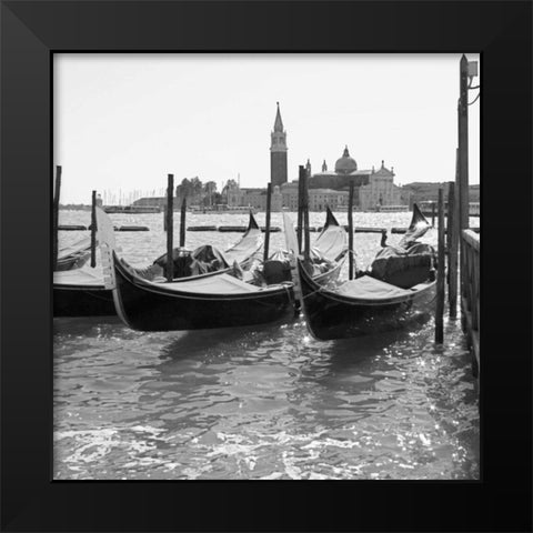 Venitian Gondolas I Black Modern Wood Framed Art Print by Navas, Emily