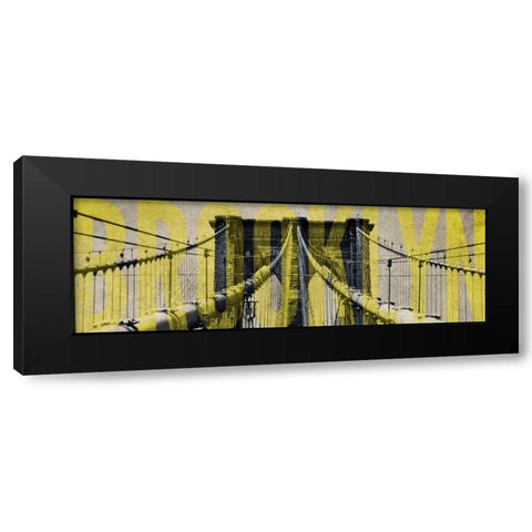 Brooklyn Bridge Type Black Modern Wood Framed Art Print by Navas, Emily